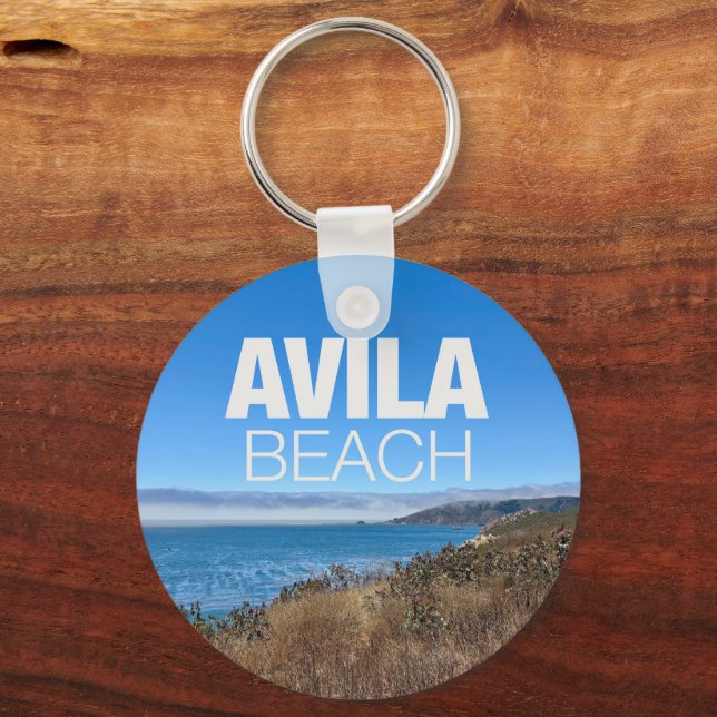 Avila Beach California Overlook Photography Key Ring (Front)