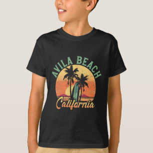Avila Beach California Retro Surfer Vintage Beach T-Shirt