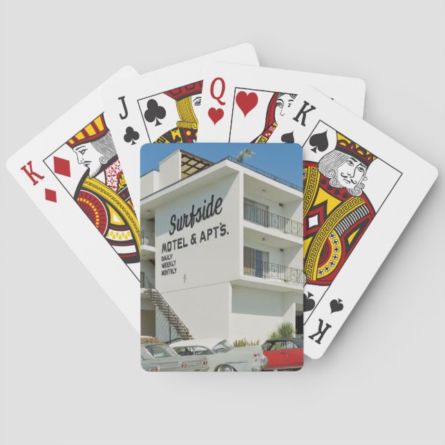 AVILA BEACH, CALIFORNIA.  SURFSIDE MOTEL. PLAYING CARDS (Back)