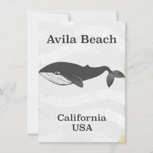 Avila Beach California Travel poster Invitation