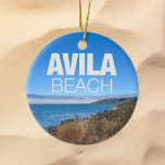 Avila Beach Overlook Photography Christmas Ceramic Tree Decoration<br><div class="desc">Beautiful Avila Beach photography of the ocean from an overlook in San Luis Obispo,  California. A great travel Christmas ornament for a vacation keepsake from your trip to the coast in the summer.</div>