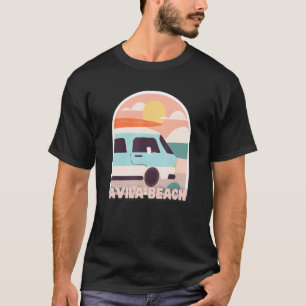 Avila Beach Retro Pastel Colours Sun & Surfing Van T-Shirt