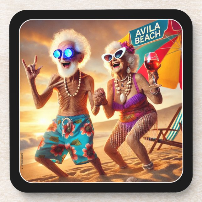 AVILA BEACH SUNSET SENIORS.  SET OF 6.   COASTER (Front)