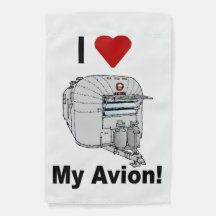 Avion Trailer Garden Flag_front view Vintage