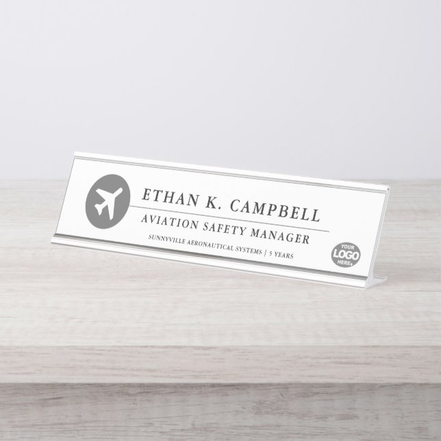 Avionics Professional Desk Name Plate (Front)