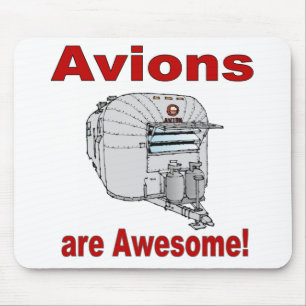 Avions are Awesome60s-RED Mouse Mat