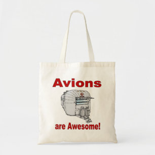 Avions are Awesome60s-RED Tote Bag