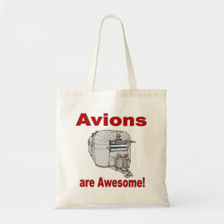 Avions are Awesome60s-RED Tote Bag