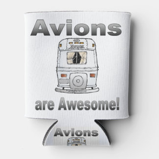 Avions are Awesome-rear-GrayGradient Can Cooler