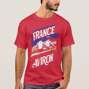 Aviron Supporter Comptition Sportive France Rowing T-Shirt