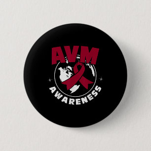 Avm Awareness Arteriovenous Malformation 6 Cm Round Badge