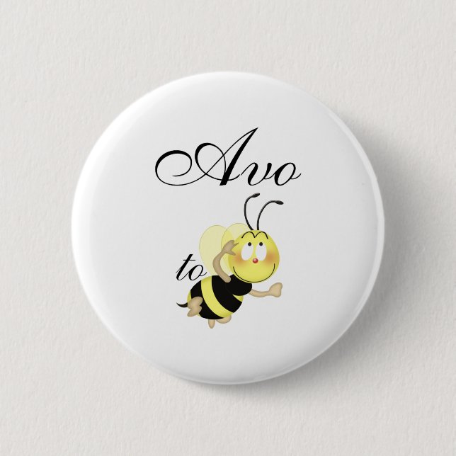 Avo 2 be 6 cm round badge (Front)