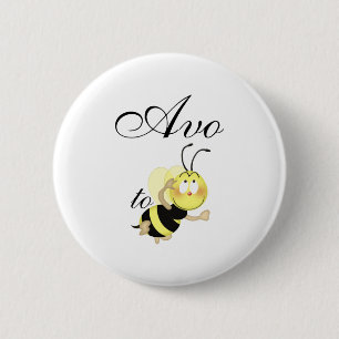 Avo 2 be 6 cm round badge