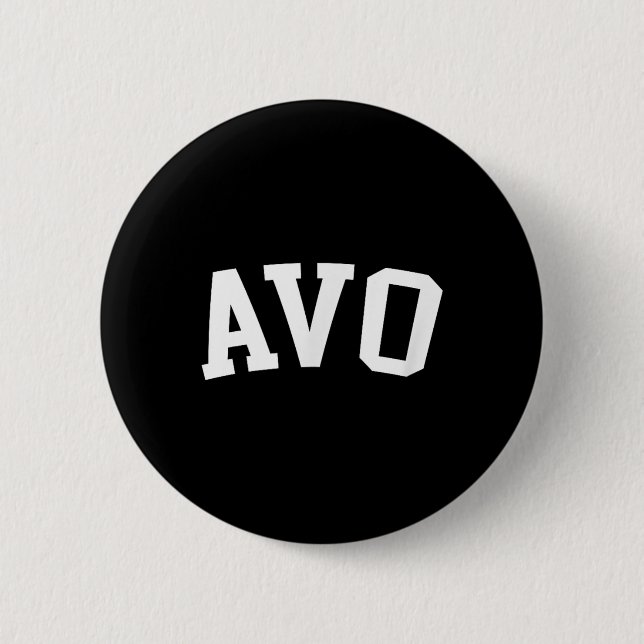 Avo _3  6 cm round badge (Front)