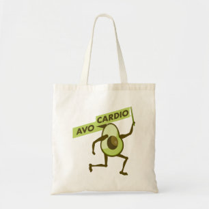 Avo cardio funny avocado tote bag