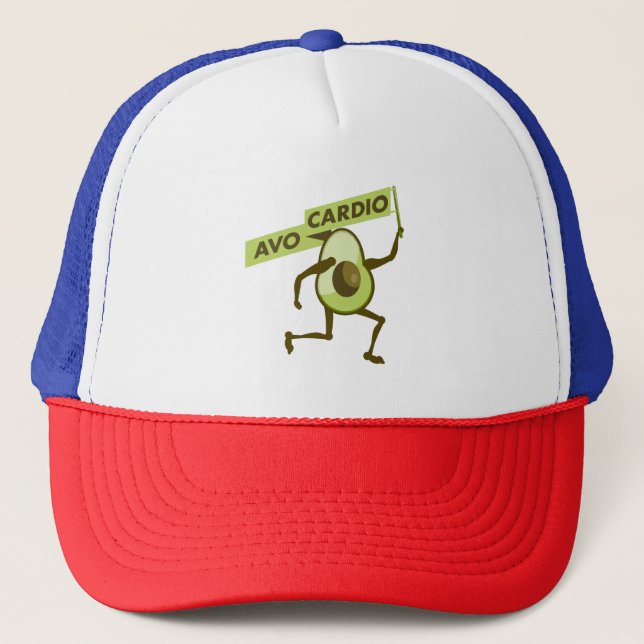 Avo-cardio funny avocado trucker hat (Front)