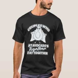 Avo Couple Vegetarian Vegan Veggies Guacamole Av T-Shirt