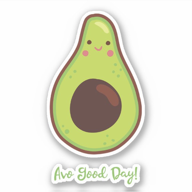 Avo Good Day Punny Avocado Cutout (Front)