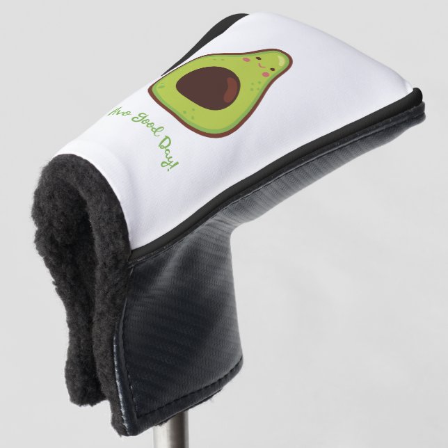 Avo Good Day Punny Avocado Golf Head Cover (3/4 Front)