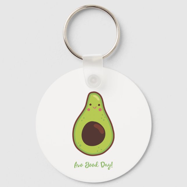 Avo Good Day Punny Avocado    Key Ring (Front)