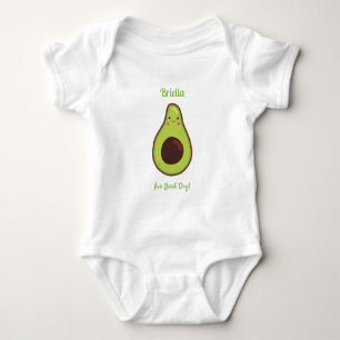 Avo Good Day Punny Avocado Personalised Baby Bodysuit