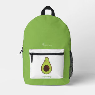 Avo Good Day Punny Avocado Personalised  Printed Backpack