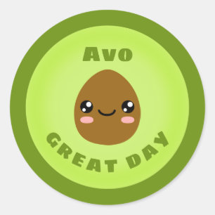 Avo great day classic round sticker
