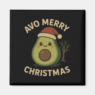 Avo Merry Christmas Funny Avocado Pun  Magnet