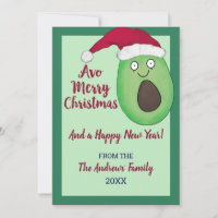 Avo Merry Christmas Quote Avocado Santa Christmas