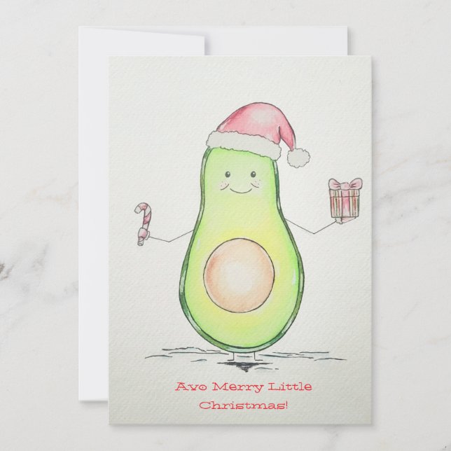 "Avo Merry Little Christmas" Holiday Greeting Card (Front)