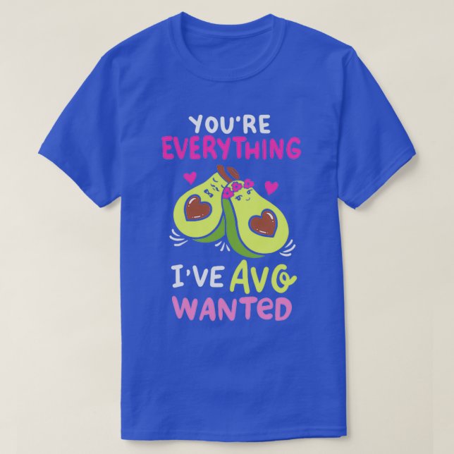 avo wanted vegan avocado valentines hearts day T-Shirt (Design Front)
