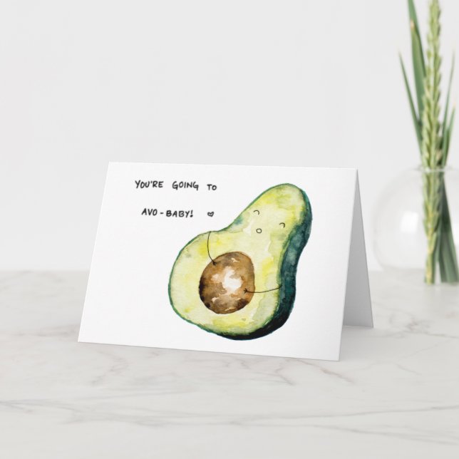 Avobaby Food Pun Congratulations Greeting Card (Front)