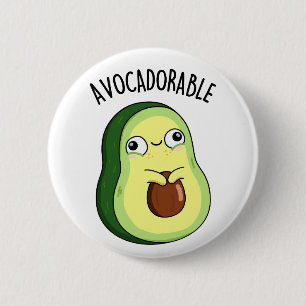 Avoc-adorable Funny Avocado Pun 6 Cm Round Badge