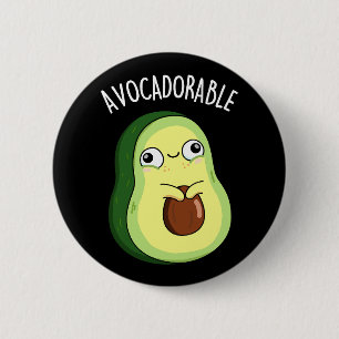 Avoc-adorable Funny Avocado Pun 6 Cm Round Badge