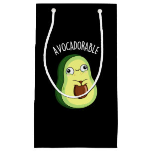Avoc-adorable Funny Avocado Pun Dark BG Small Gift Bag