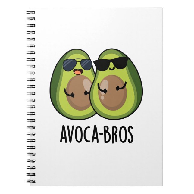 Avoca-bros Funny Avocado Pun Notebook (Front)
