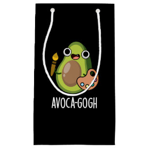 Avoca-gogh Funny Avocado Artist Pun Dark BG Small Gift Bag