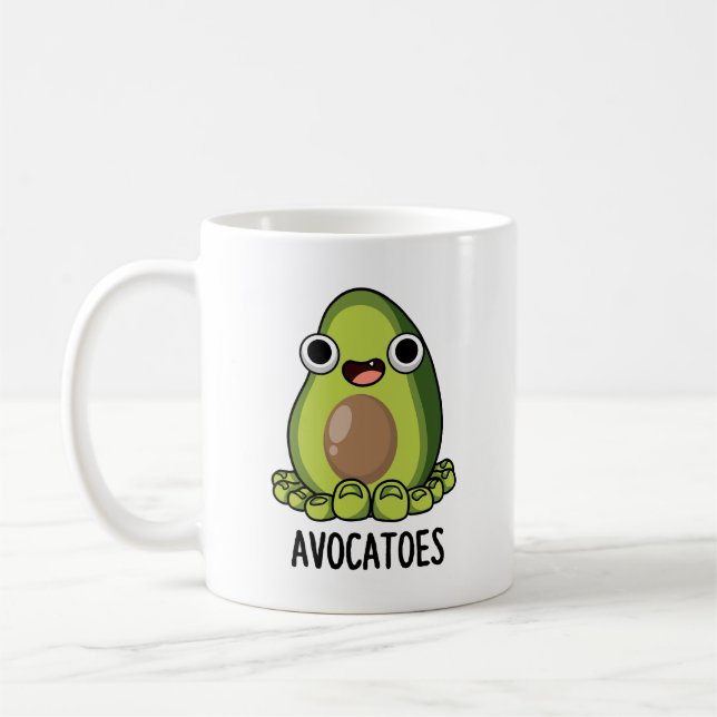 Avoca-toes Funny Avocado Puns  Coffee Mug (Left)
