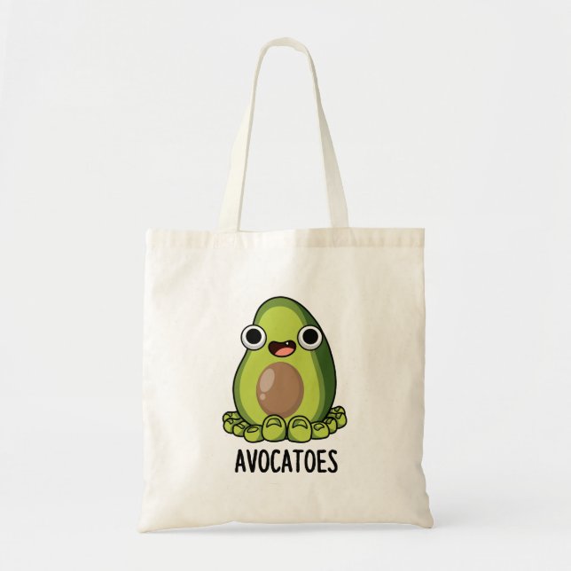 Avoca-toes Funny Avocado Puns  Tote Bag (Front)
