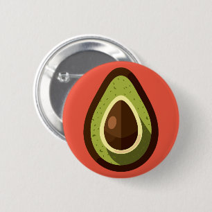 avocado 6 cm round badge
