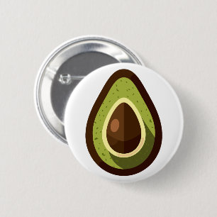 avocado 6 cm round badge