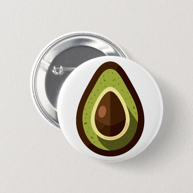 avocado 6 cm round badge (Front & Back)