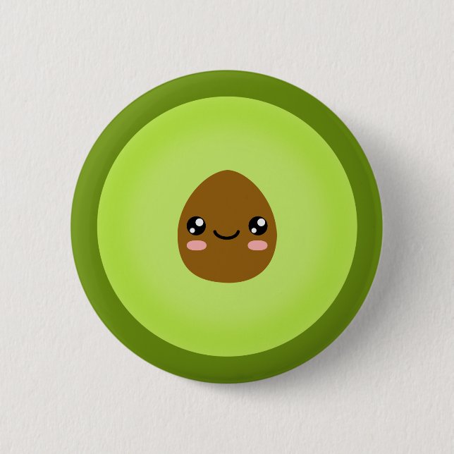 avocado 6 cm round badge (Front)