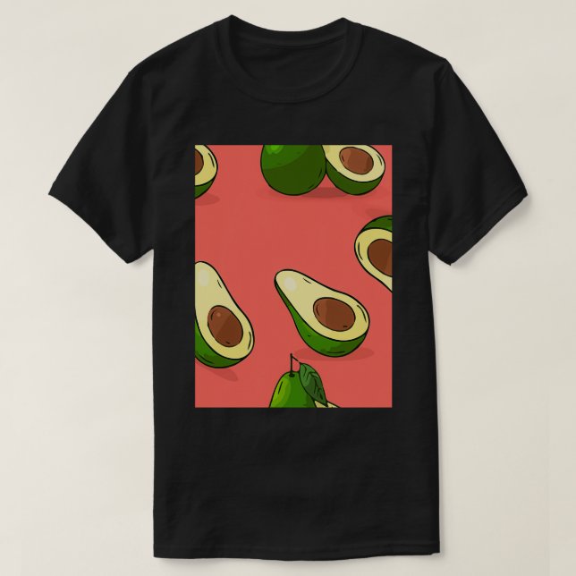Avocado Abstract Fruits T-Shirt (Design Front)