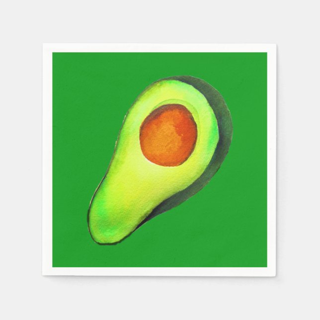 Avocado addict green cute art napkin (Front)