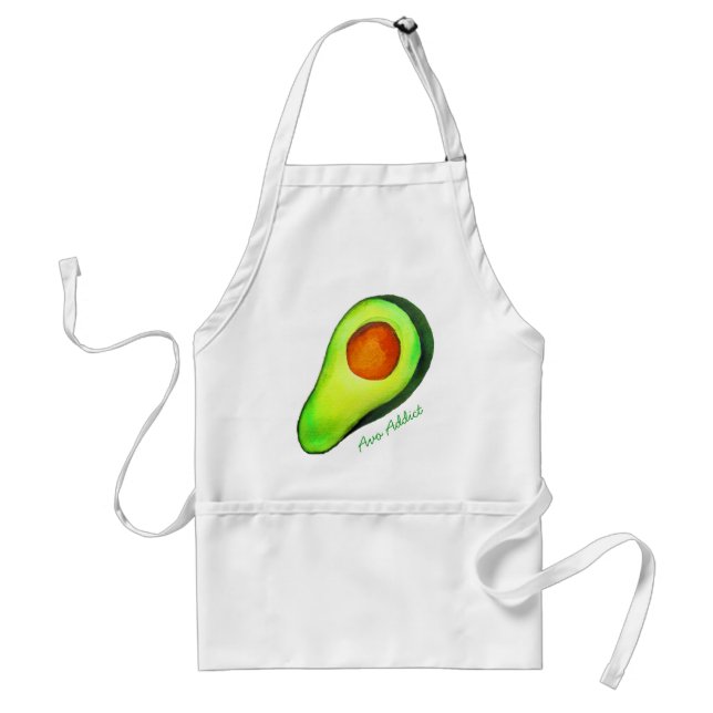Avocado addict green cute art standard apron (Front)