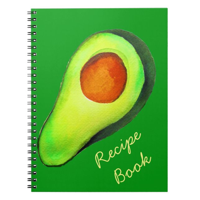 Avocado addict green recipe art notebook (Front)