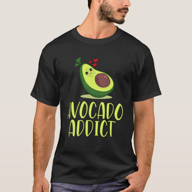 Avocado Addict Guacamole Fruits Vegetables Broccol T-Shirt (Front)