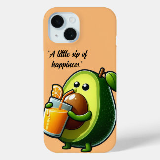 "Avocado Alegre: Refreshing your day"🥑🍊 iPhone 15 Case