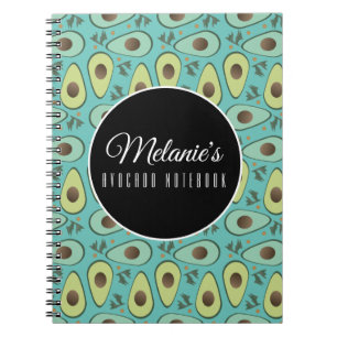 Avocado and Cilantro Salad Pattern Notebook